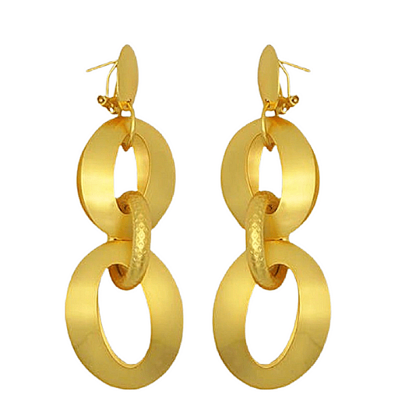 Bold Gold Chain Link Earrings - Ella Moore
