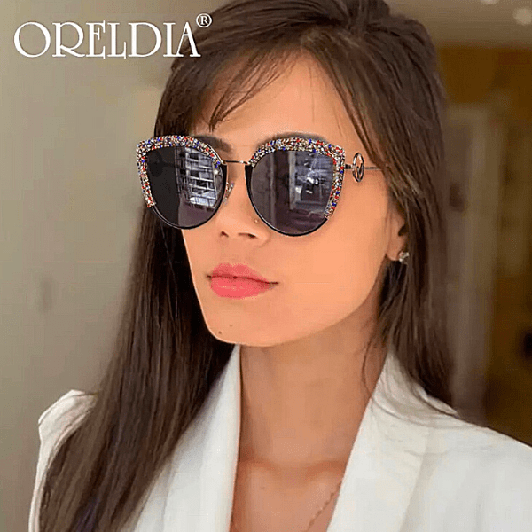 Jeweled cat sale eye sunglasses