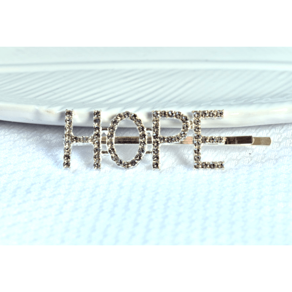 Hope Word Rhinestone Hair Pin Clip - Ella Moore