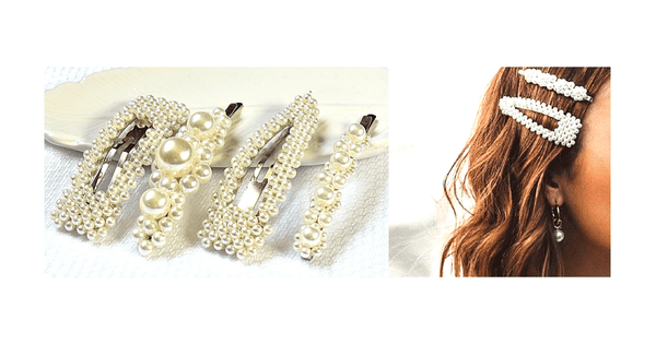 Large Pearl Clip for Hair 4 piece set - Ella Moore