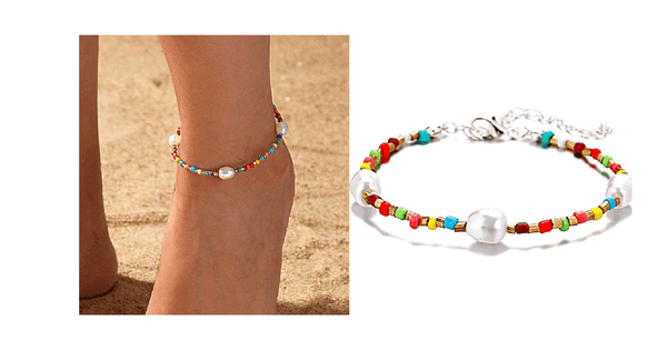 Pearl and Beads Ankle Bracelet for Women