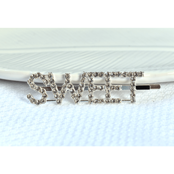 Sweet Word Rhinestone Hair Pin Clip - Ella Moore