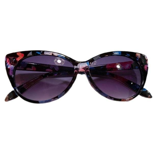 Black Floral Cat Eye Sunglasses For Women - Ella Moore