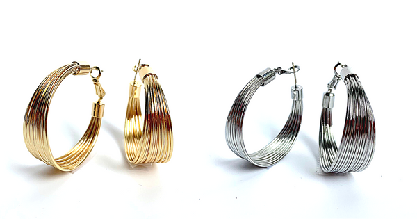 Sleek Wire Hoop Earrings
