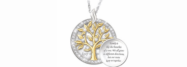 Heart-warming Family CZ Silver Tree of Life Necklace - Ella Moore