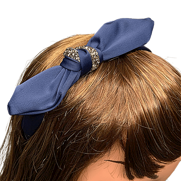 Sparkling Center Knotted Bow Headband