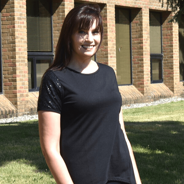 Black Short Sleeve Sequined Sleeve Blouse Top TShirt - Ella Moore