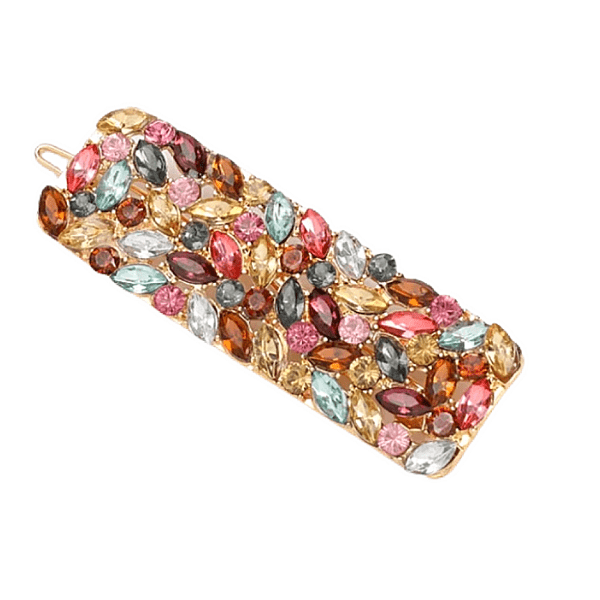 Colorful Rhinestone 3 piece Bling Jeweled Fancy Sparkling Hair Clip Barrette  set - Ella Moore