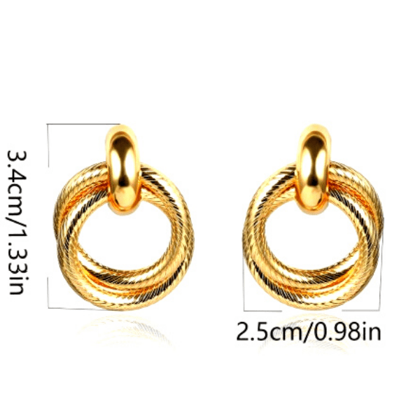 Gold Swirl Textured Hoop Earrings - Ella Moore
