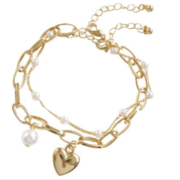 Heart Pearl Bracelet