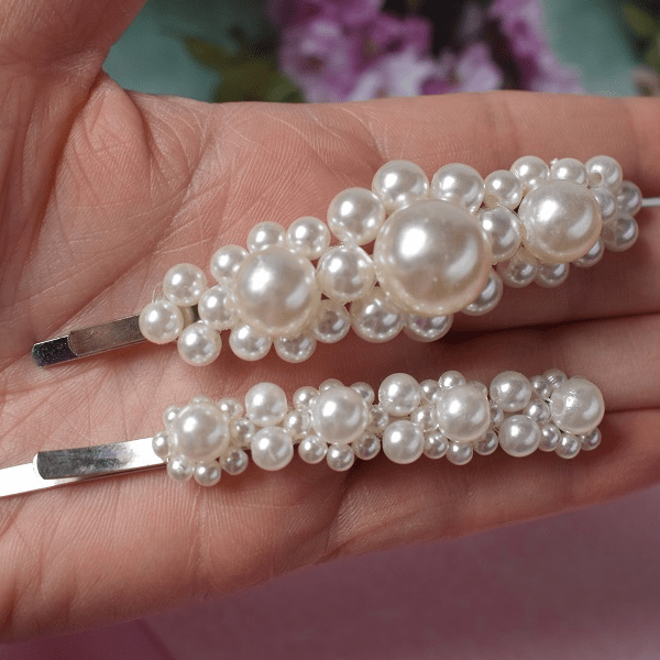 Large Pearl Clip for Hair 4 piece set - Ella Moore