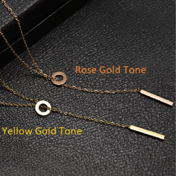 Minimalist Circle Bar Necklace