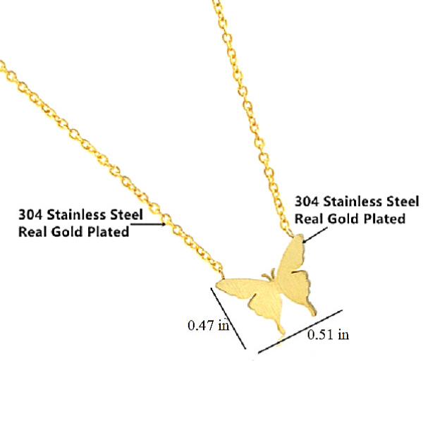 Elegant Simplistic Petite Butterfly Necklace