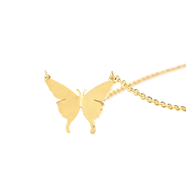 Petite Gold Butterfly Necklace - Ella Moore