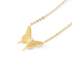 Petite Gold Butterfly Necklace - Ella Moore