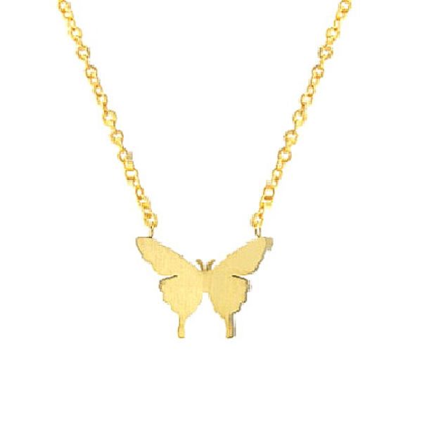 Petite Gold Butterfly Necklace - Ella Moore