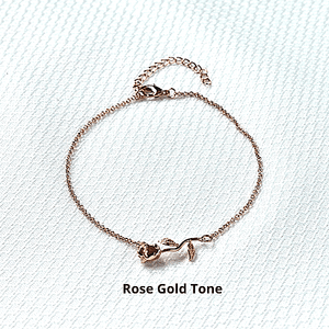 Rose Gold Rose Anklet Ankle Bracelet - Ella Moore