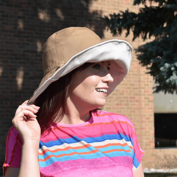 Double Sided 2 Tone Cotton Bucket Hat - Ella Moore
