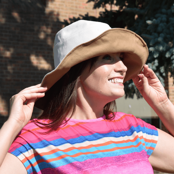 Double Sided 2 Tone Cotton Bucket Hat - Ella Moore