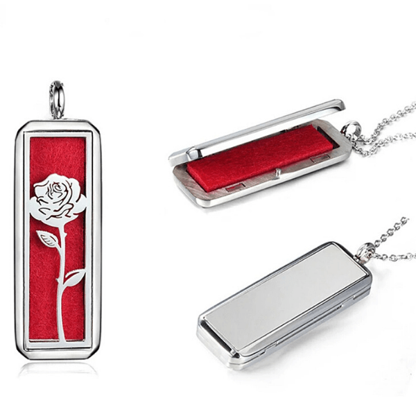Enchanted Aromatherapy Rose Essential Oils Diffuser Necklace set