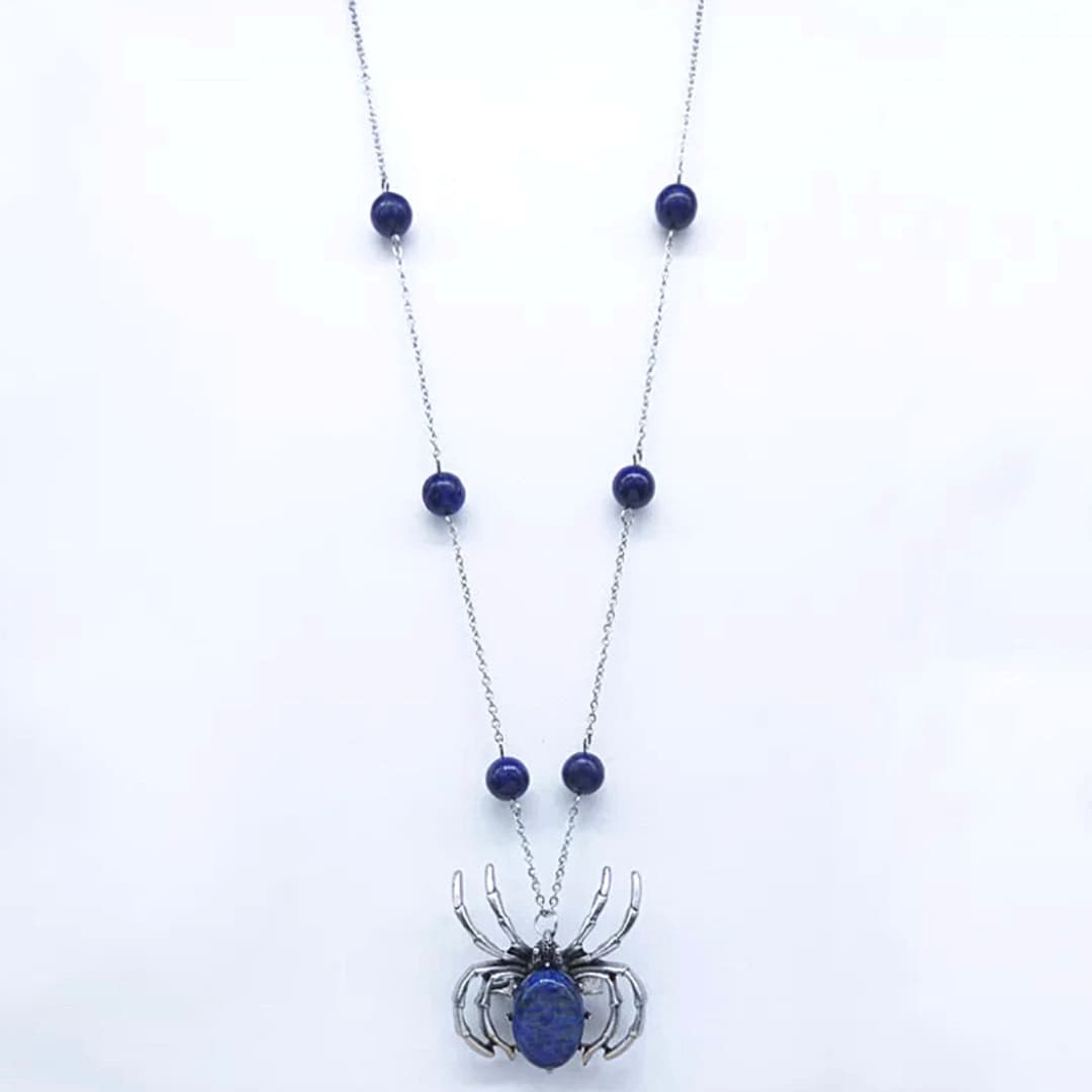 Blue Lapis Spider Necklace - Ella Moore