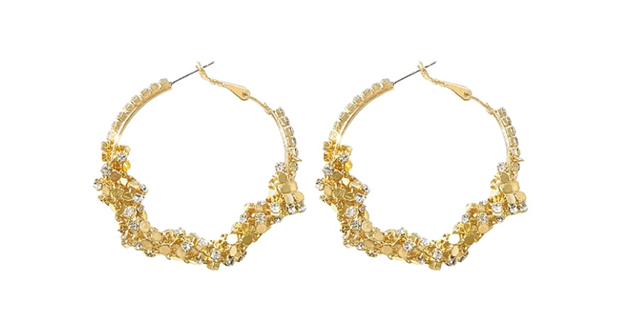 Glimmering CZ 14 kt Gold Hoop Earrings for Women - Ella Moore