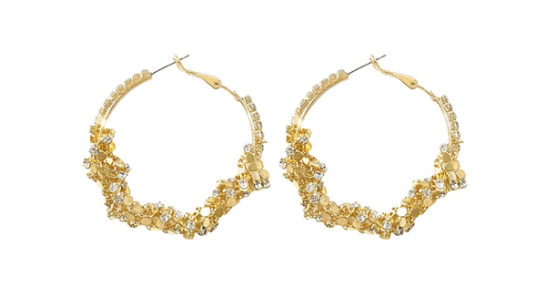 Glimmering CZ 14 kt Gold Hoop Earrings for Women - Ella Moore
