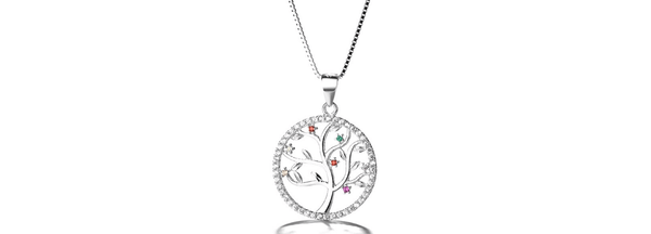 New Hope CZ Sterling Silver Tree of Life Necklace - Ella Moore