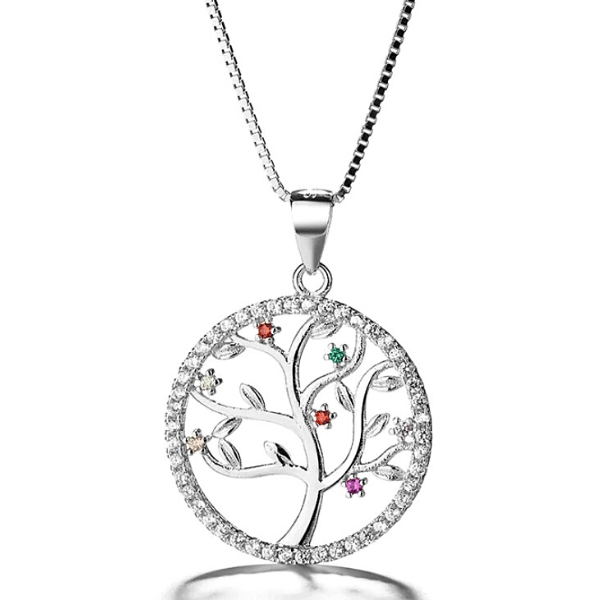 New Hope CZ Sterling Silver Tree of Life Necklace - Ella Moore