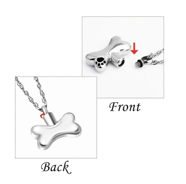 Dog Bone Small Urn for Ashes Necklace - Ella Moore
