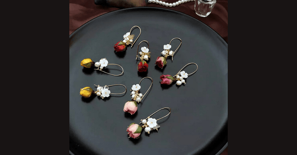 Delicately Exquisite Hand-made Freshwater Pearl & Real Rose Gold Earrings - Ella Moore