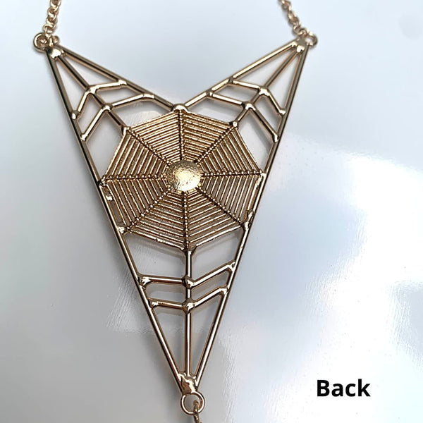 Gold Pearl Adjustable Slider Spider Necklace - Ella Moore