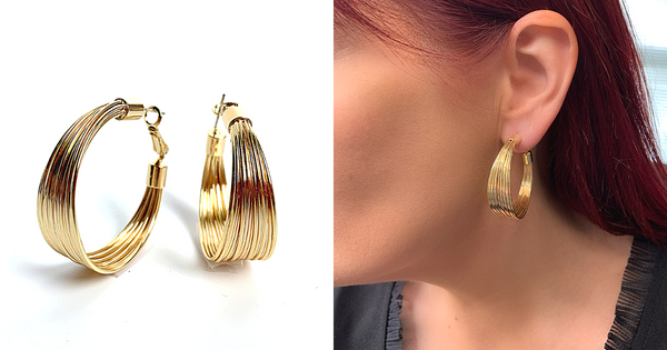 Sleek Wire Hoop Earrings