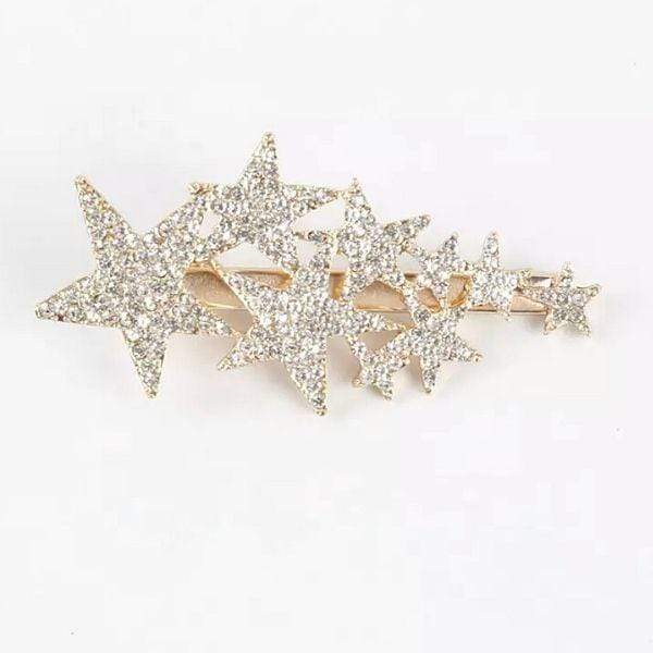 Gold Bursting Star Alligator Hair Clips - Ella Moore
