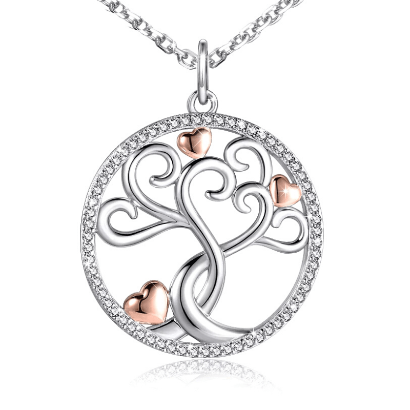 Hearts Sterling Silver Tree of Life Necklace - Ella Moore