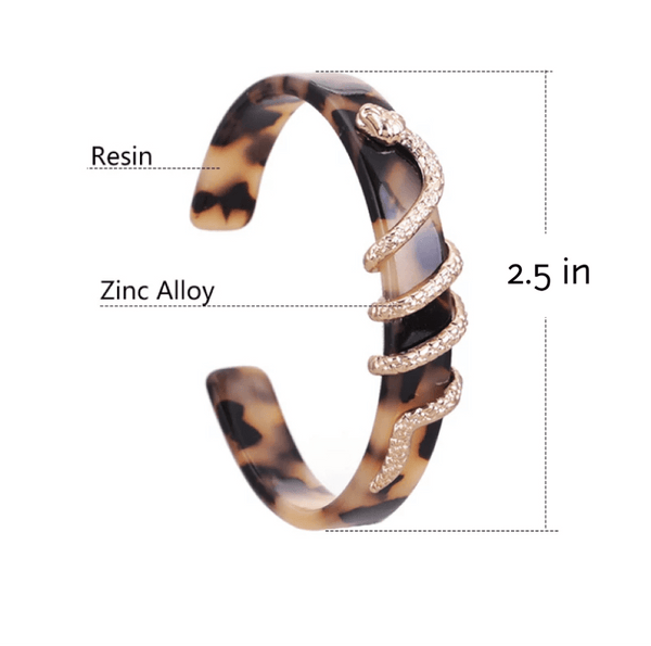 Snake & Leopard animal print bracelet