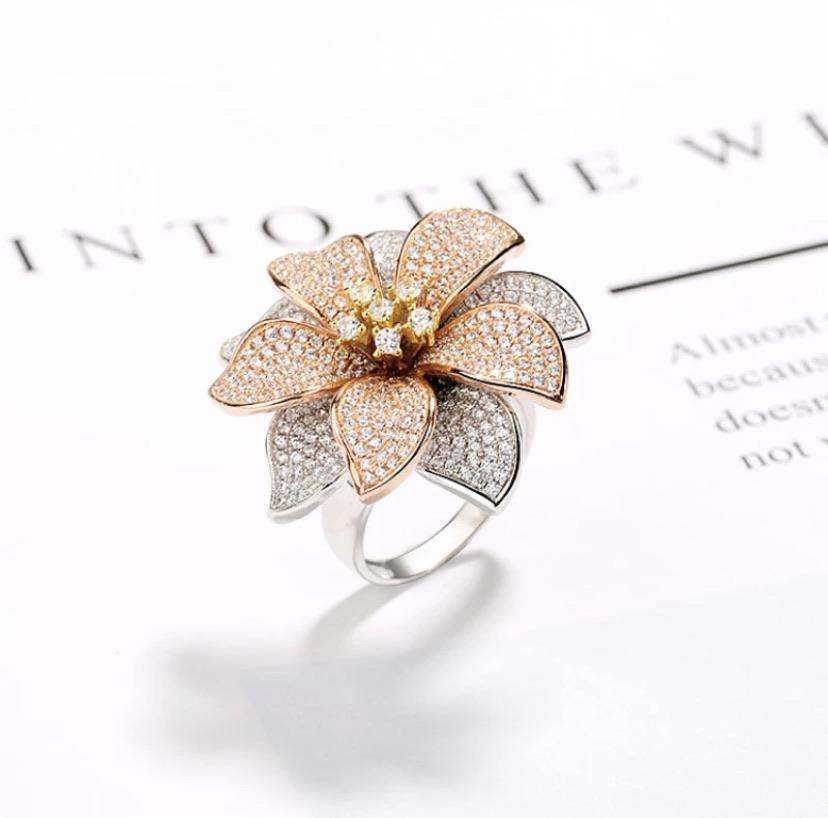 Amazing Flower CZ ring - Ella Moore