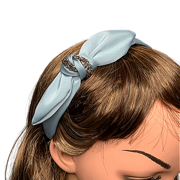 Sparkling Center Knotted Bow Headband