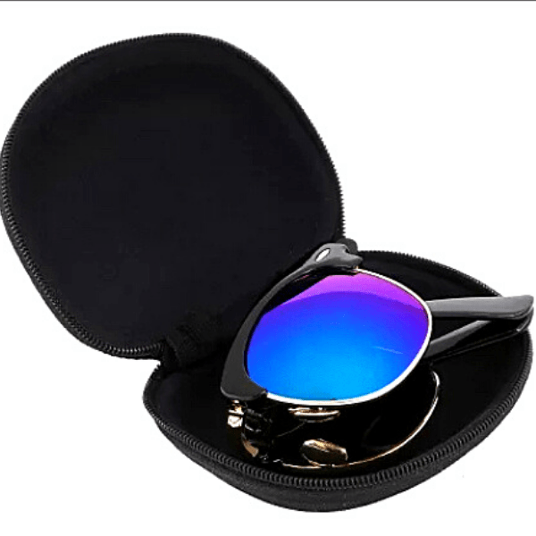 Compact Classic Folding Sunglasses with Case