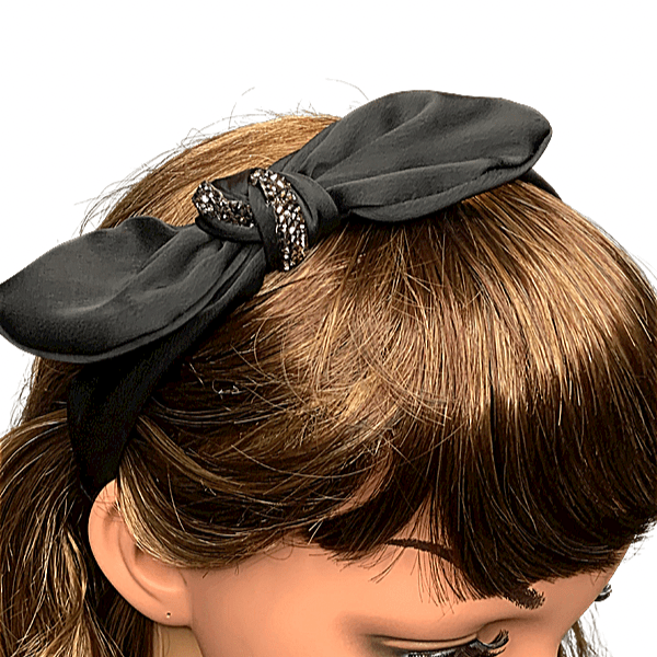 Sparkling Center Knotted Bow Headband