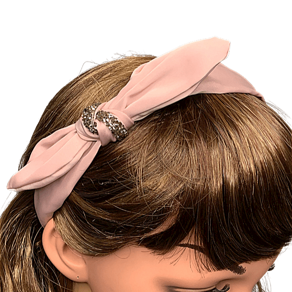 Sparkling Center Knotted Bow Headband
