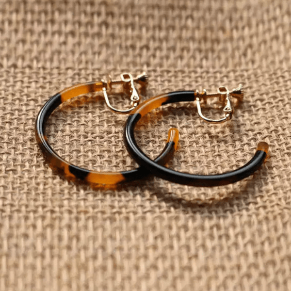 Animal print 2025 hoop earrings