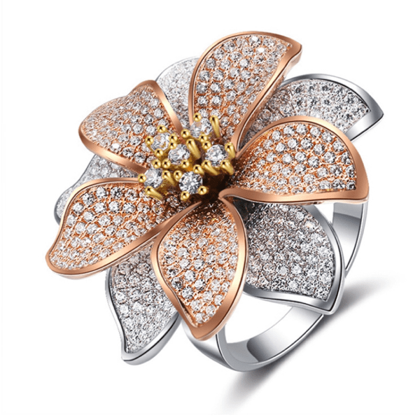 Amazing Flower CZ ring - Ella Moore