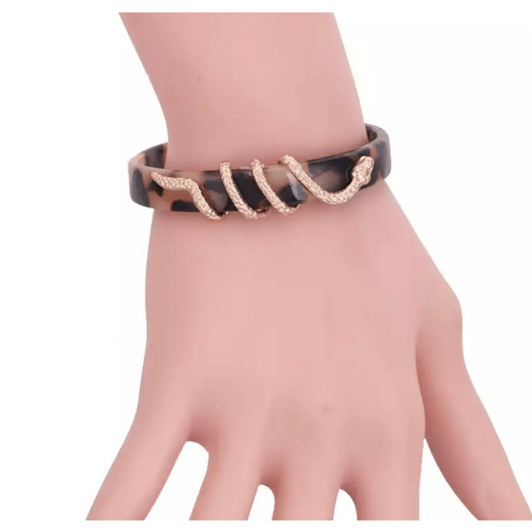 Snake & Leopard animal print bracelet