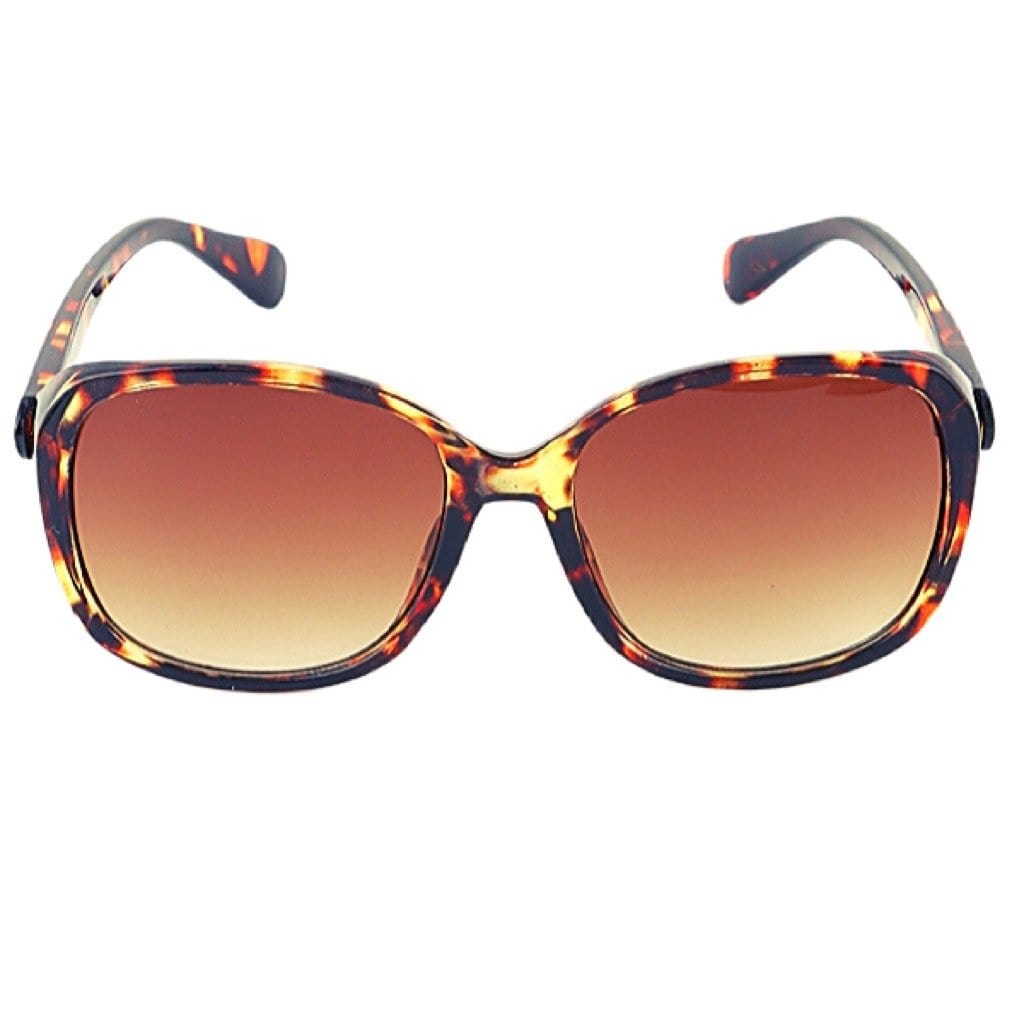 Oversized Round Women Leopard Print & Black Sunglasses  display picture 3