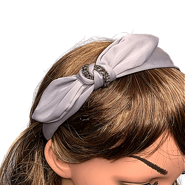 Sparkling Center Knotted Bow Headband