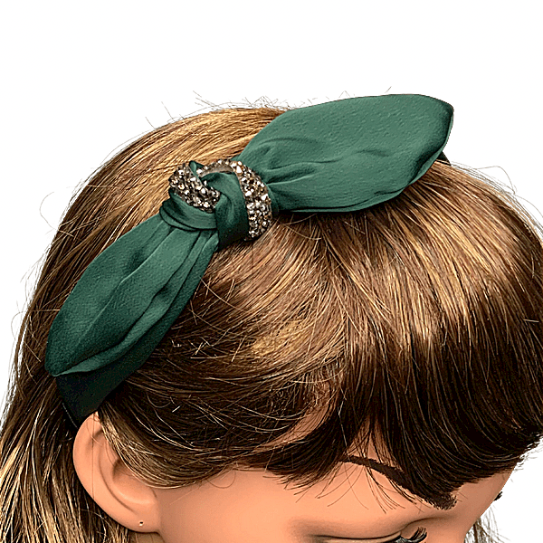 Sparkling Center Knotted Bow Headband