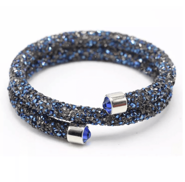 Exquisite Single Circle Crystal Rhinestones Cuff Multi-layer Bracelet Bangles
