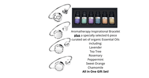 Inspirational Aromatherapy Essential Oils Diffuser Bracelet & Oils set- Ella Moore