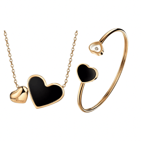 Exquisite Neoglory Swarovski Crystal, Shell, & Rose Gold Heart Necklace & Bracelet Set - Ella Moore